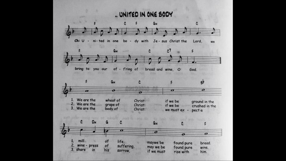 'Video thumbnail for United In One Body - Catholic Mass Song Sheet Music'