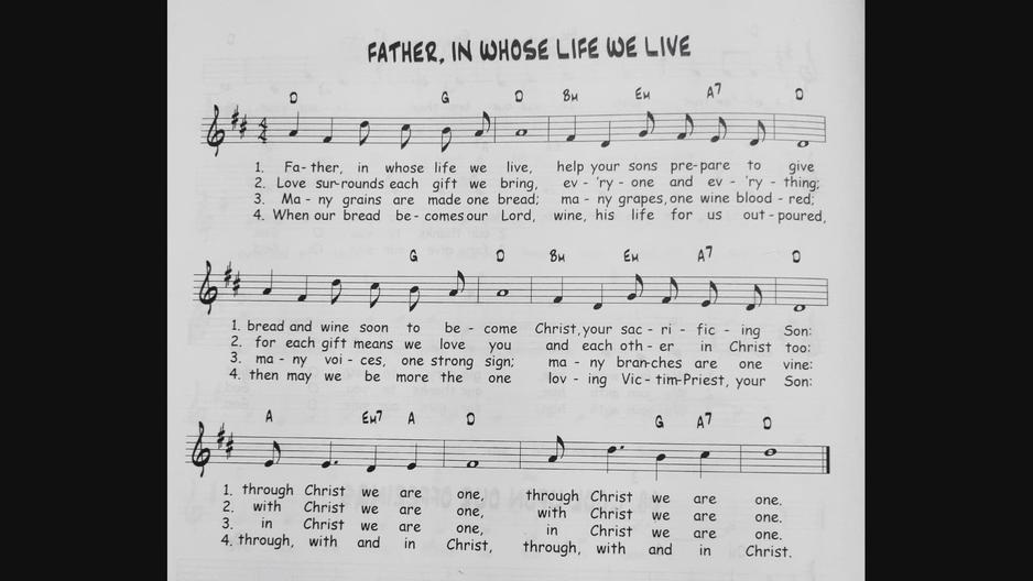 'Video thumbnail for Father In Whose Life We Live - Catholic Mass Song Sheet Music'