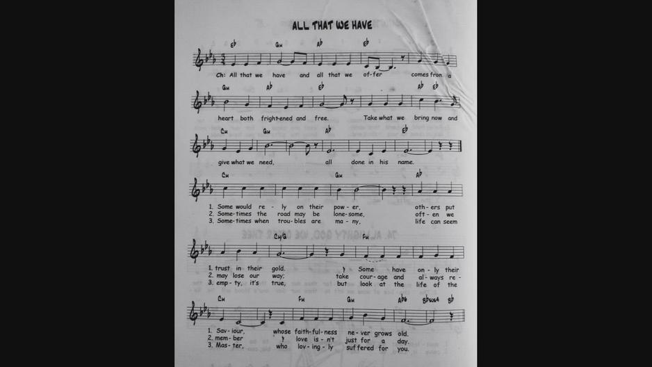 'Video thumbnail for All That We Have - Catholic Mass Song Sheet Music'