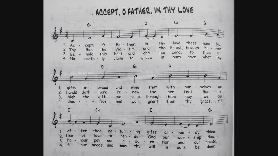 'Video thumbnail for Accept O Father In Thy Love - Catholic Mass Song Sheet Music'