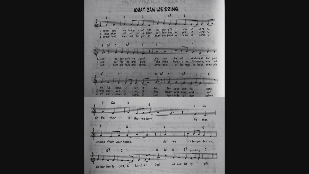 'Video thumbnail for What Can We Bring - Catholic Mass Song Sheet Music'