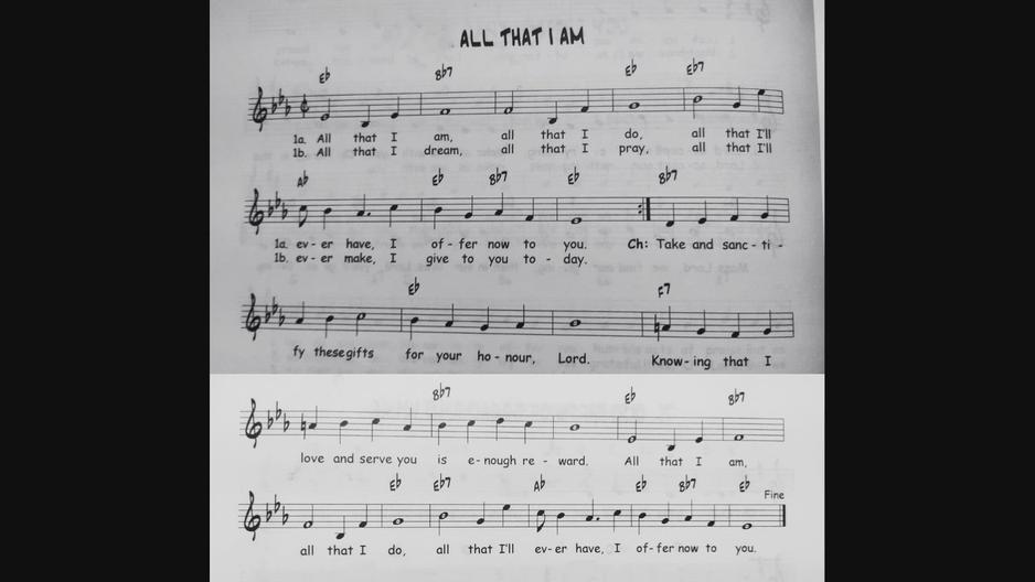 'Video thumbnail for All That I Am - Catholic Mass Song Sheet Music'