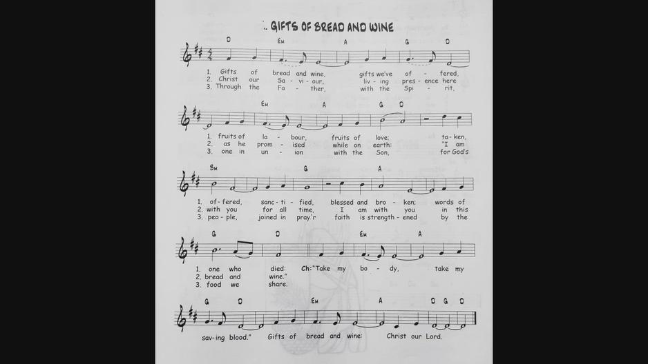 'Video thumbnail for Gifts Of Bread And Wine - Catholic Mass Song Sheet Music'
