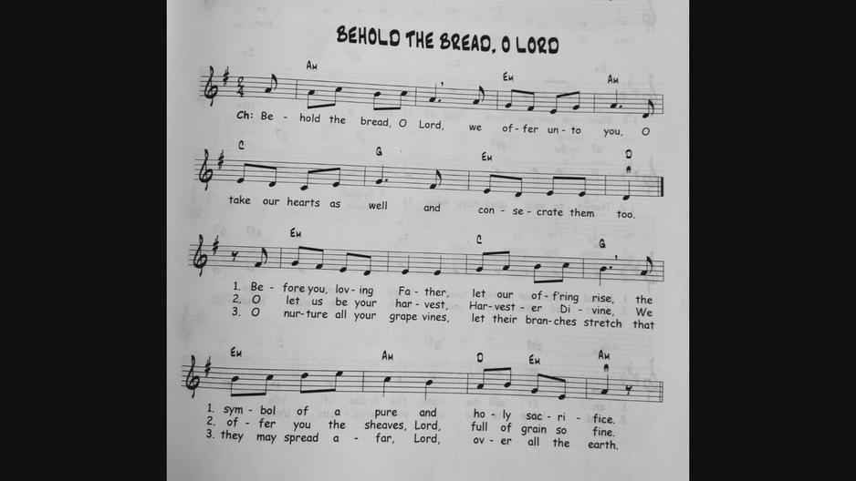 'Video thumbnail for Behold The Bread O Lord - Catholic Mass Song Sheet Music'