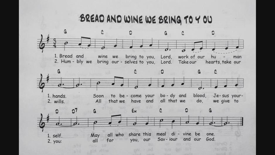 'Video thumbnail for Bread and Wine We Bring to You - Catholic Mass Song Sheet Music'