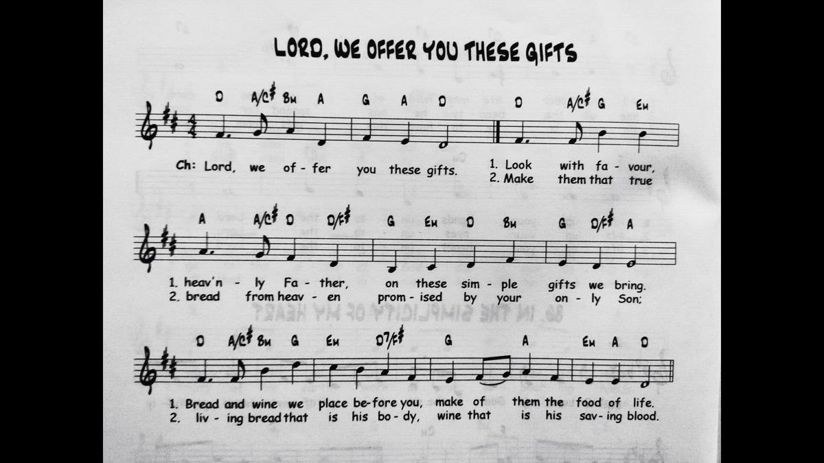 'Video thumbnail for Lord We Offer You These Gifts - Catholic Mass Song Sheet Music'