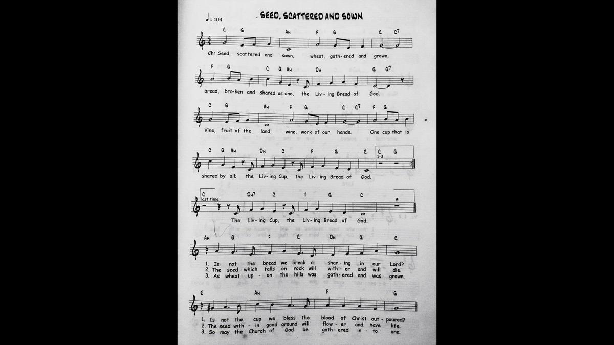 Seed Scattered And Sown - Catholic Mass Song Sheet Music
