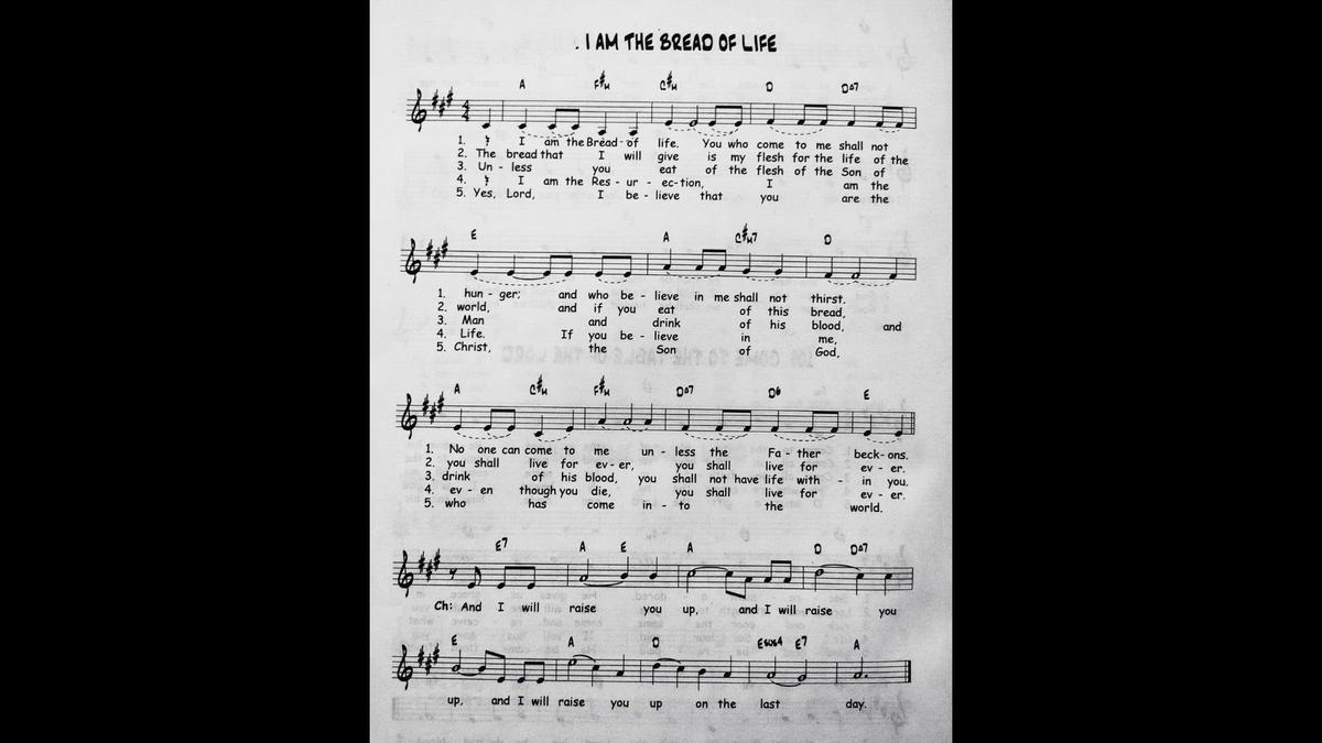 I Am The Bread Of Life - Catholic Mass Song Sheet Music